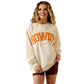 Ariat Women's Collegiate Orange & Cream Rowdy Embroidered Oversized Sweatshirt