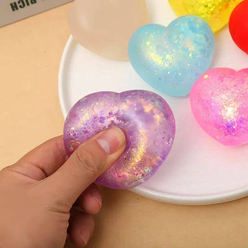 Glitter Sugar Heart Squishy