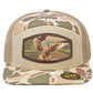Mallard Woven Patch Old School Camo Hat.: OS Brown Camo