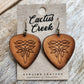 "Nashville"  Handmade Tooled Leather Western Earrings