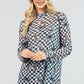 VALERIE WESTERN PRINT CHECKERS PRINT MESH TOP: IVORY/BLACK