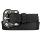 TBB BLACK BELT TURQUOISE STUD BUCKLE O/S