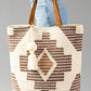 Cream, Brown & Rust Western Tote