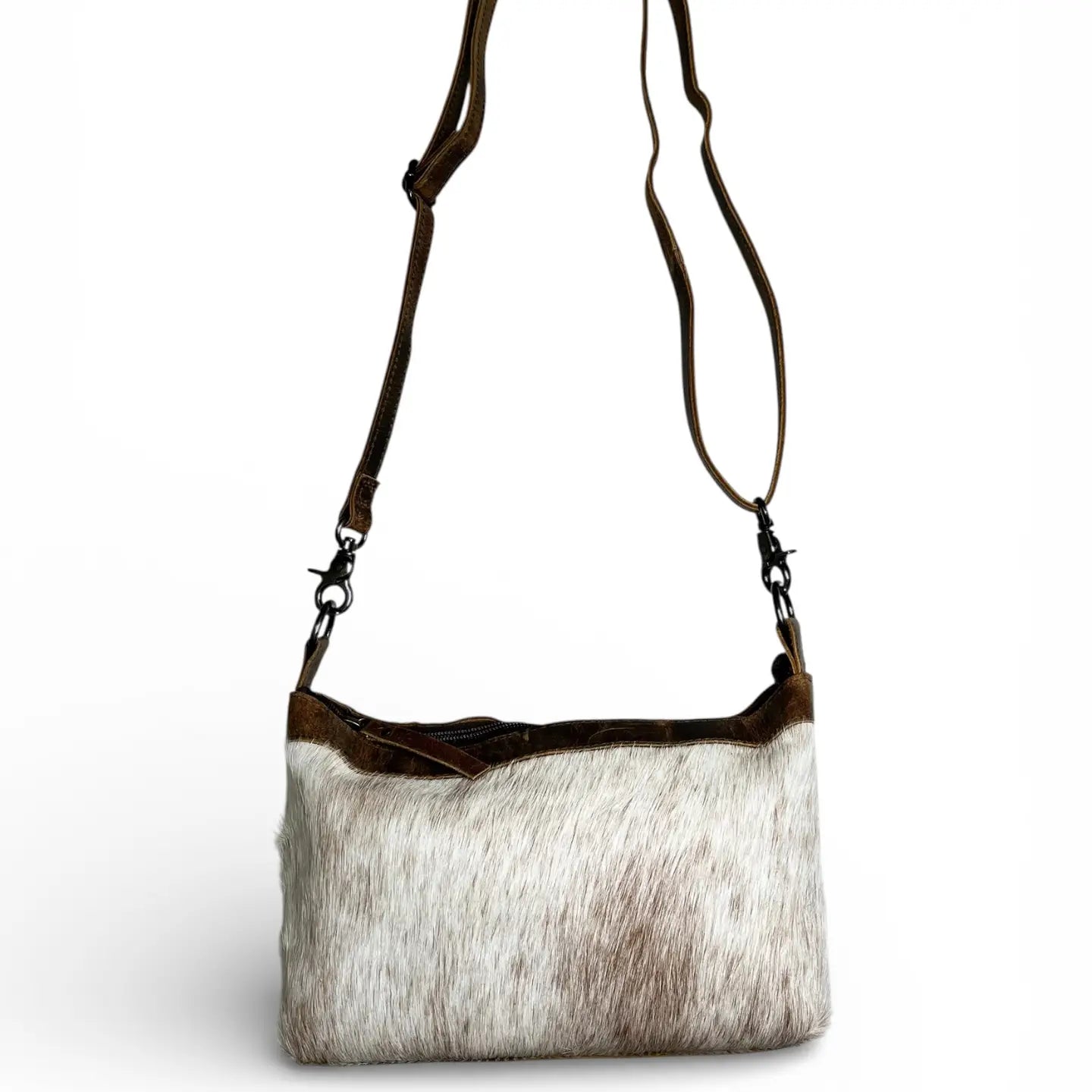 Rust Leather & Cowhide Purse