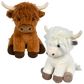 HIGHLAND COW PLUSHIE (WHITE/BROWN)