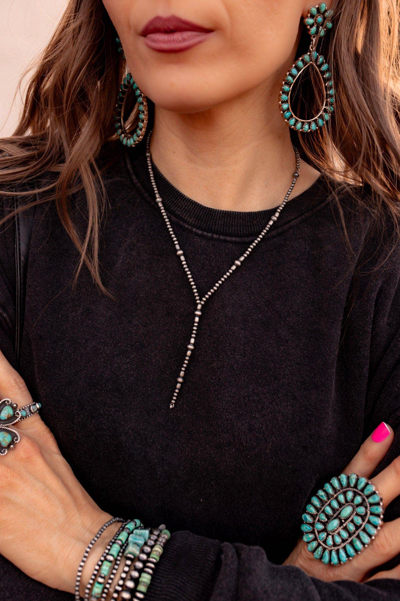 Mystics Muse Desert Pearl Lariat Necklace s.no9