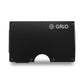 Grid Wallet // Black Aluminum: Black / Aluminum / 3.38"L x 2.12"W x 0.23"H