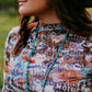 Hello Darlin Womens LS Mesh Top