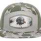 Turkey Woven Patch Old School Camo Hat.: OS Green Camo