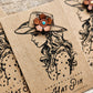 Hat Pin - Genuine Leather Flowers: Wildflower