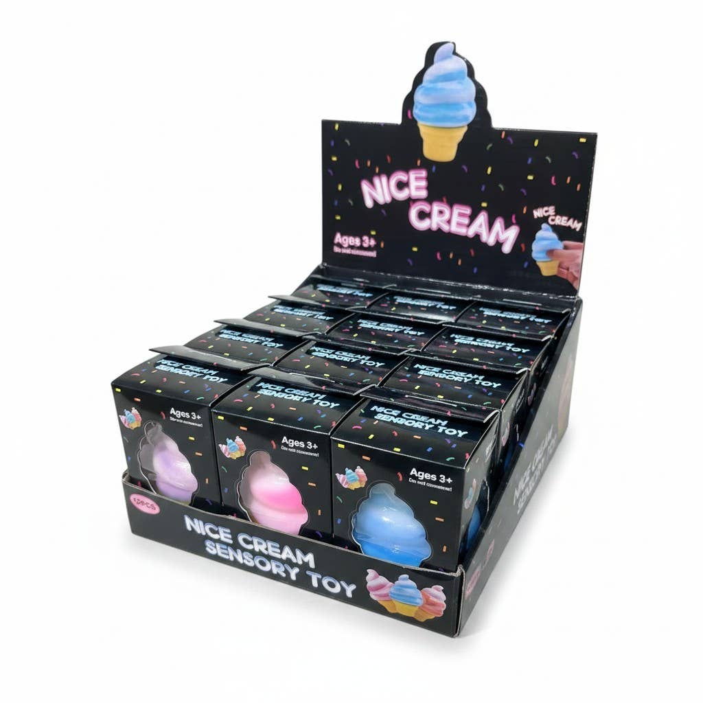 Nice Cream Sensory Toy – Ice Cream Squishy 12ct