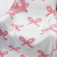 Pink and Cream Bow Luxury Blanket