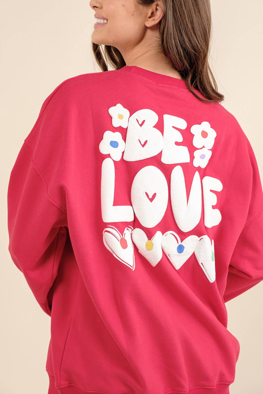 32372T - French Terry Graphic Pullover Sweatshirt: TAUPE / SMALL