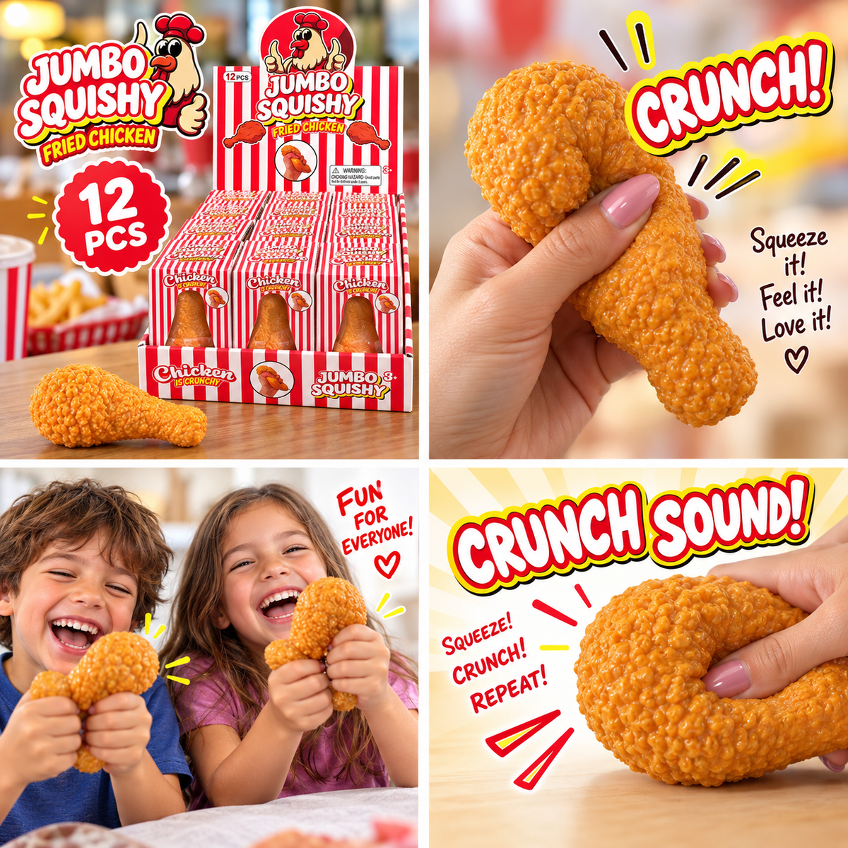 Crunchy Fried Chicken Squishy — ASMR Crunch Drumstick