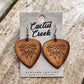 "Nashville"  Handmade Tooled Leather Western Earrings