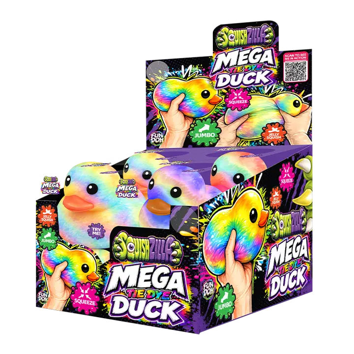 Fun Doh Mega 5" Tie Dye Duck Squishy Toy