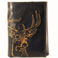 Buck Burnished Leather Trifold Wallet