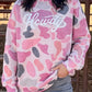 Camo Howdy Western Baggy Pullover Mock Neck Sweatshirt : Multicolour / S