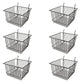 Deep Wire Storage Baskets For Gridwall and Slatwall Dimensions: 12" x 12" x 8" Deep - Sold in a Set of 6 Baskets: BLACK