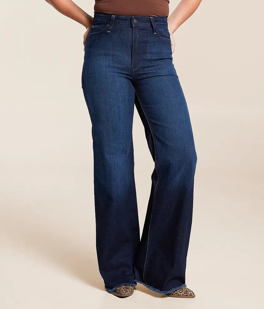 Kimes Ranch Women's Olivia High Rise Wide Leg Stovepipe Jean