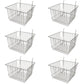 Deep Wire Storage Baskets For Gridwall and Slatwall Dimensions: 12" x 12" x 8" Deep - Sold in a Set of 6 Baskets: BLACK