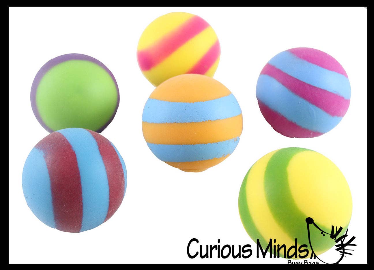 1 - 1.75" Striped Doh Filled Stress Ball - Squishy