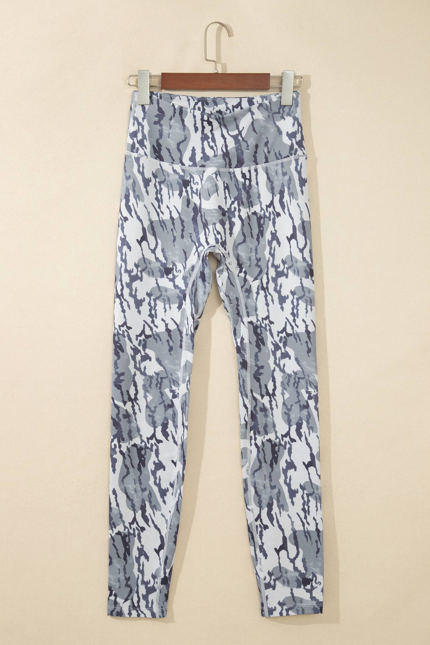 Western Casual Camouflage Pattern Daily High Waist Leggings: Multicolour / S