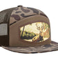 Buck Woven Patch Old School Camo Hat.: OS Harvest Camo