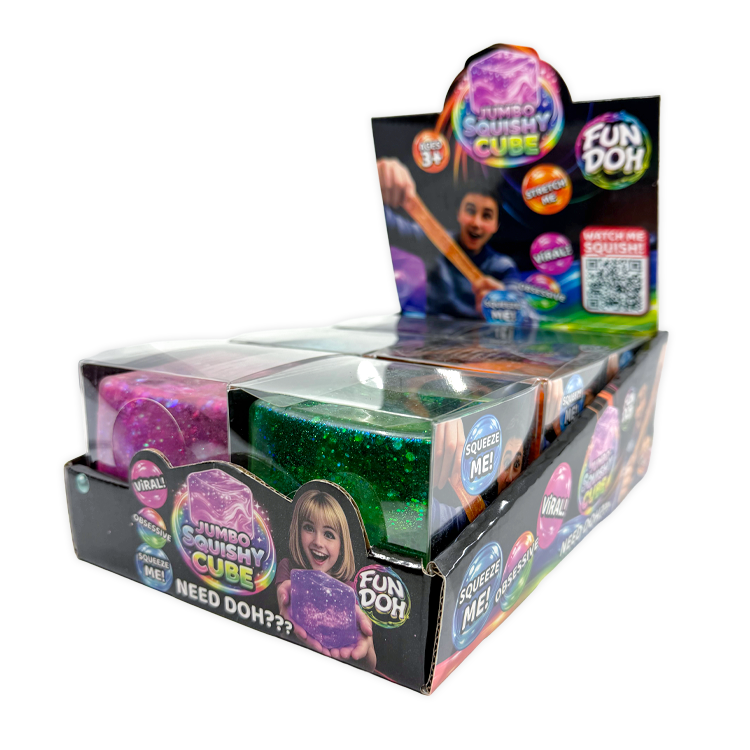 Fun Doh JUMBO Swirl Squishy Cube | Viral Assortment