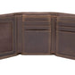 Mallard Men's Trifold Woven Patch Leather Wallet.