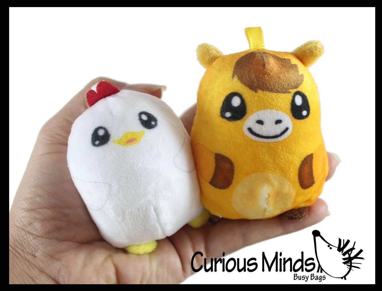 1 Plush Farm Animal Sugar Ball - Thick Glue/Gel Stretch Ball