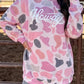 Camo Howdy Western Baggy Pullover Mock Neck Sweatshirt : Multicolour / S