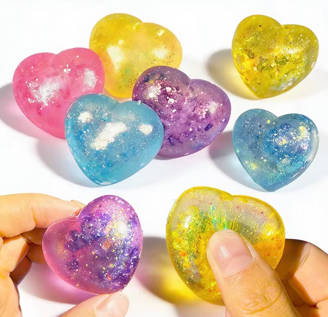 Glitter Sugar Heart Squishy