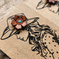 Hat Pin - Genuine Leather Flowers: Western Rose