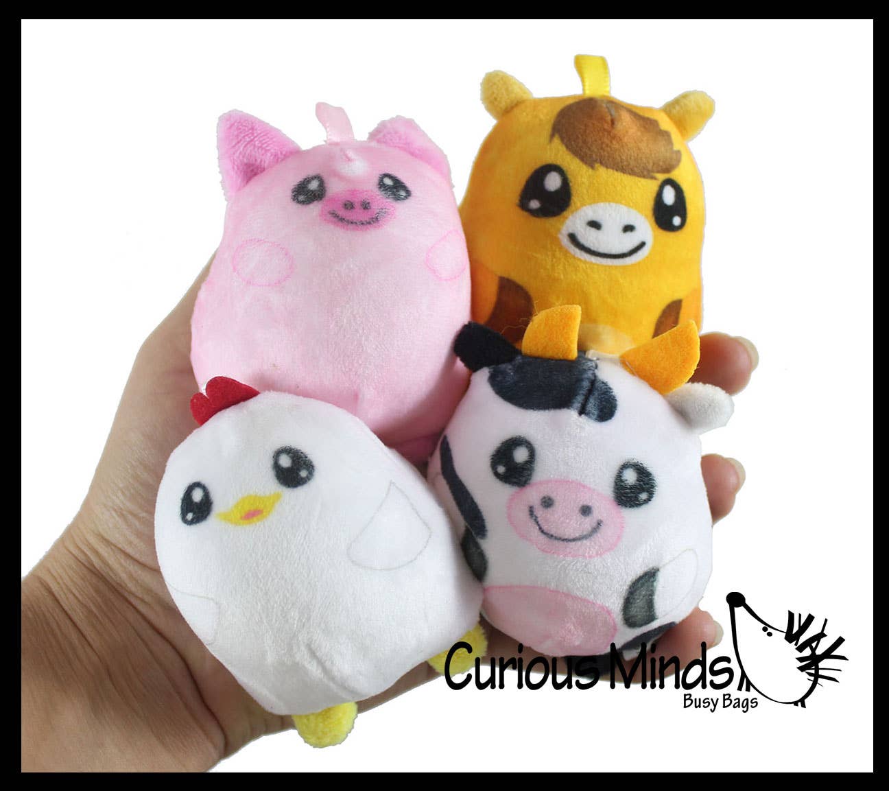 1 Plush Farm Animal Sugar Ball - Thick Glue/Gel Stretch Ball