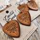 "Nashville"  Handmade Tooled Leather Western Earrings
