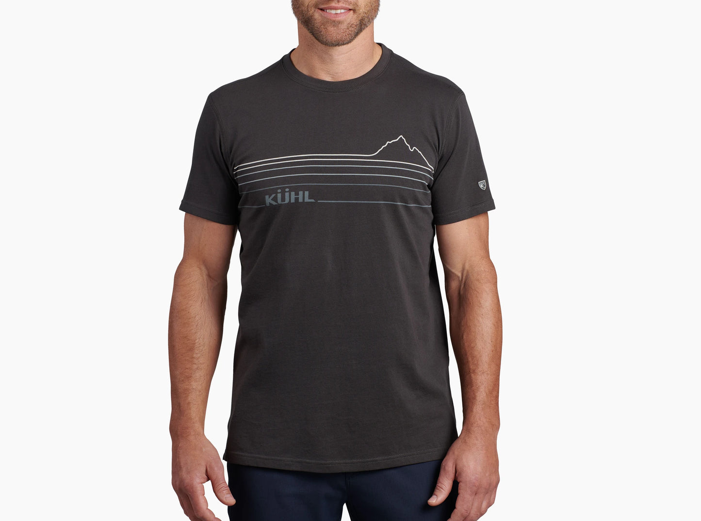 KUHL MENS MOUNTAIN LINES T SHIRT CARBON