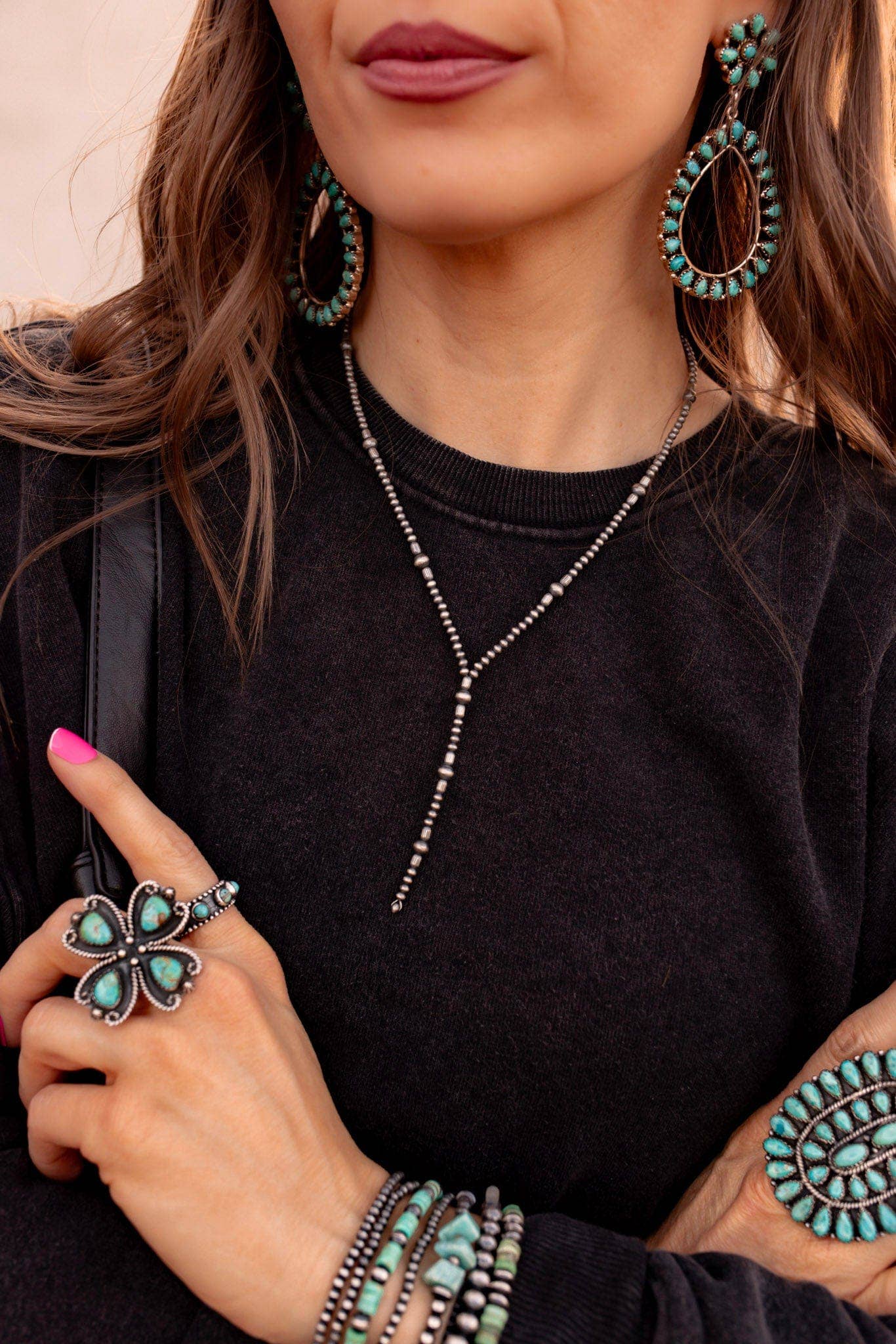 Mystics Muse Desert Pearl Lariat Necklace s.no9