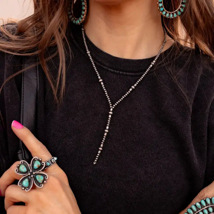 Mystics Muse Desert Pearl Lariat Necklace