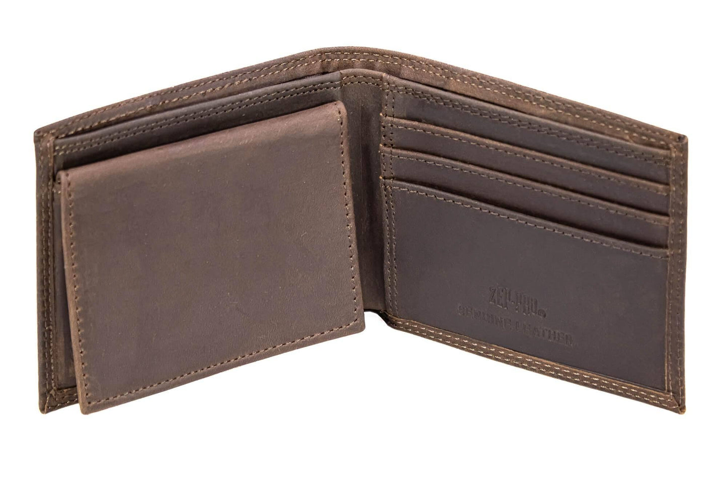 Bass Men's Bifold Woven Patch Leather Wallet.
