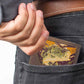 Bass Men's Trifold Woven Patch Leather Wallet.