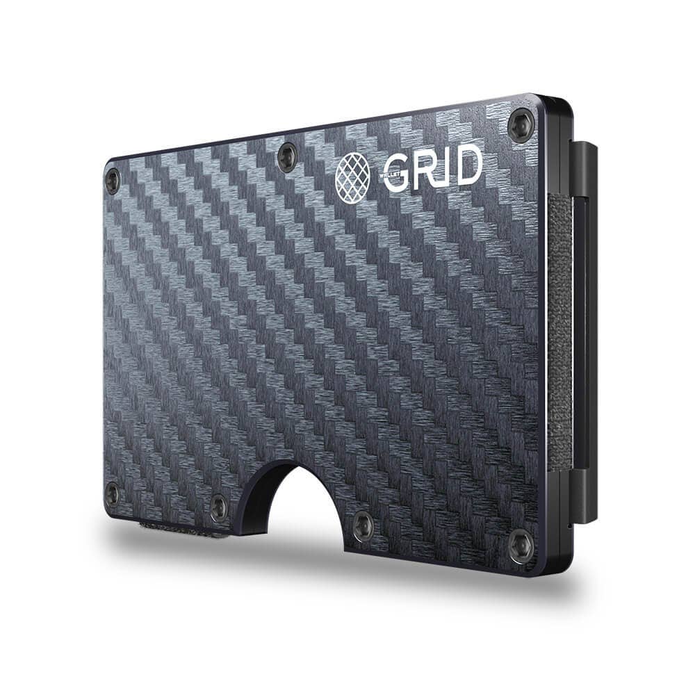 Grid Wallet // Carbon Fiber: Carbon Fiber / Carbon Fiber / 3.38"L x 2.12"W x 0.23"H
