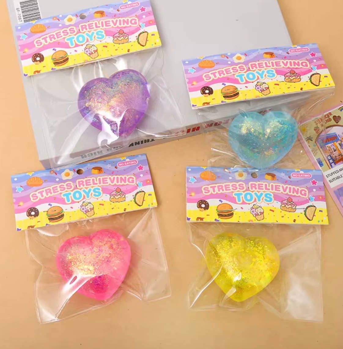 Glitter Sugar Heart Squishy