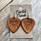 "Nashville"  Handmade Tooled Leather Western Earrings