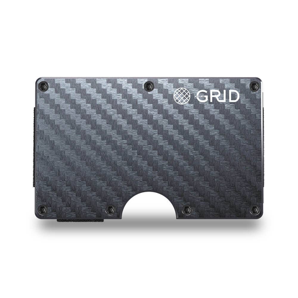 Grid Wallet // Carbon Fiber: Carbon Fiber / Carbon Fiber / 3.38"L x 2.12"W x 0.23"H
