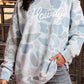 Camo Howdy Western Baggy Pullover Mock Neck Sweatshirt : Multicolour / S