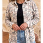 Casual Camouflage Button Down Tunic Shacket
