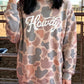 Camo Howdy Western Baggy Pullover Mock Neck Sweatshirt : Multicolour / S