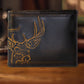 Buck Burnished Leather Bifold Wallet
