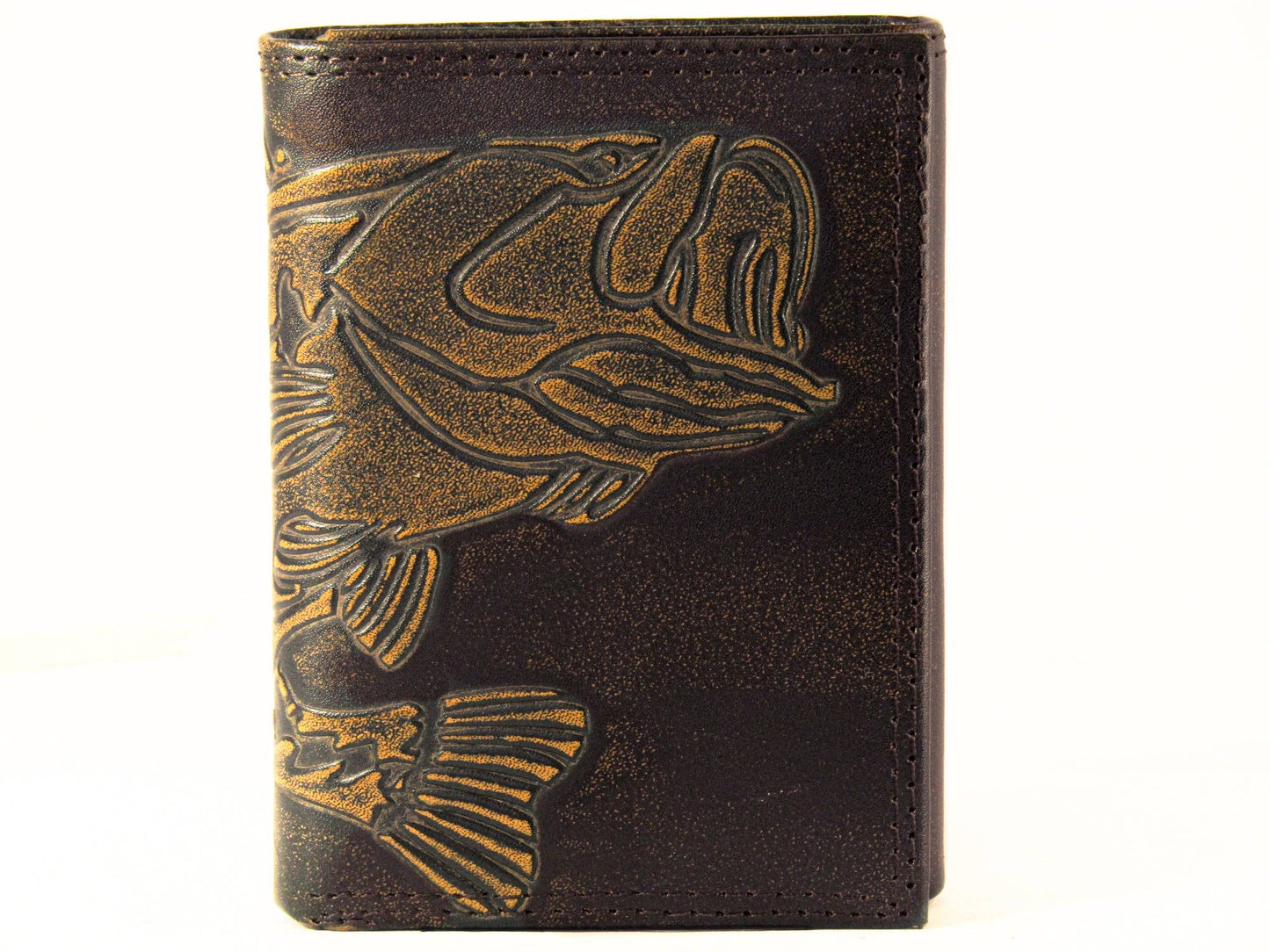 Bass Burnished Leather Trifold Wallet